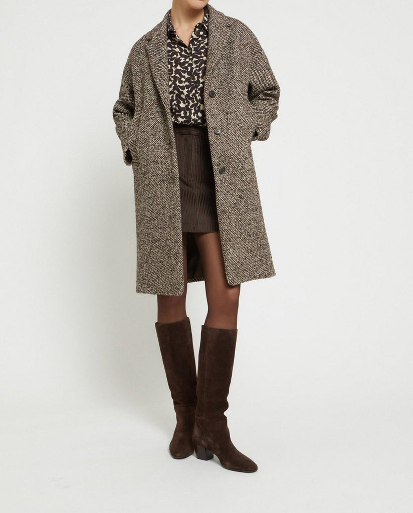 Cappotto midi melange DJ0063 VAR UNICA OTTO D'AME 