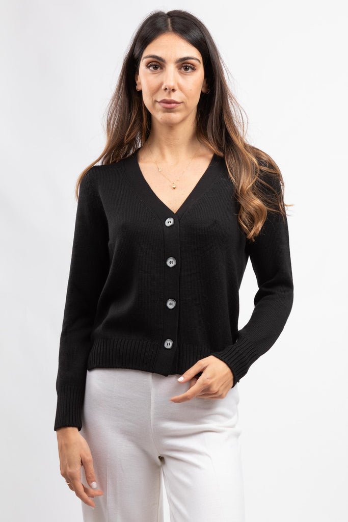 Cardigan basico Nero 13206/14200 099 GRAN SASSO 