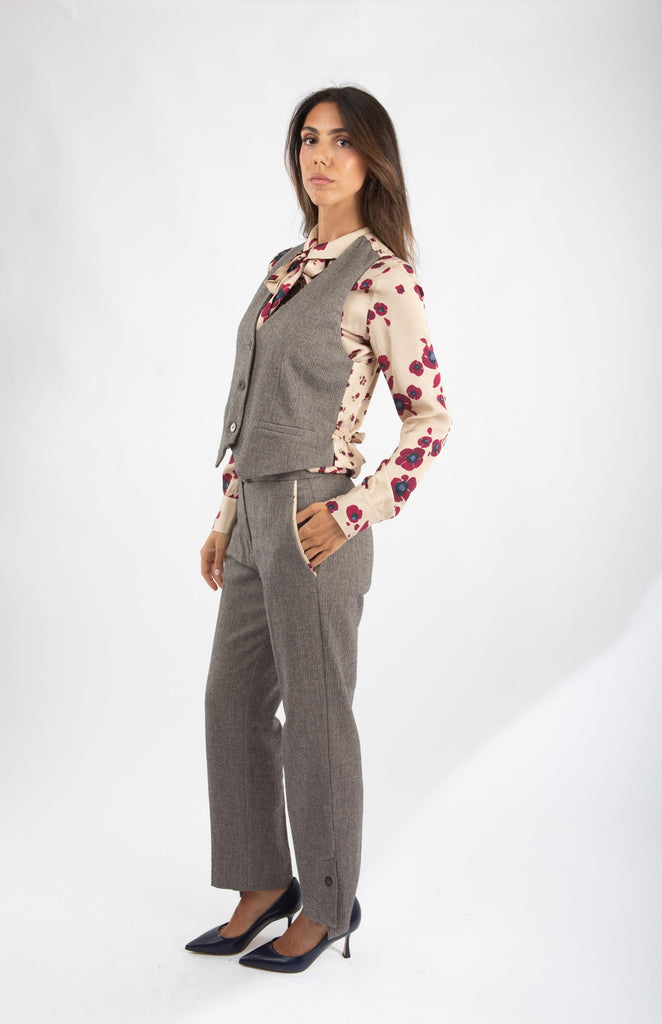 Gilet in cotone con scollo a V 521SD35082 01 ALESSIA SANTI 