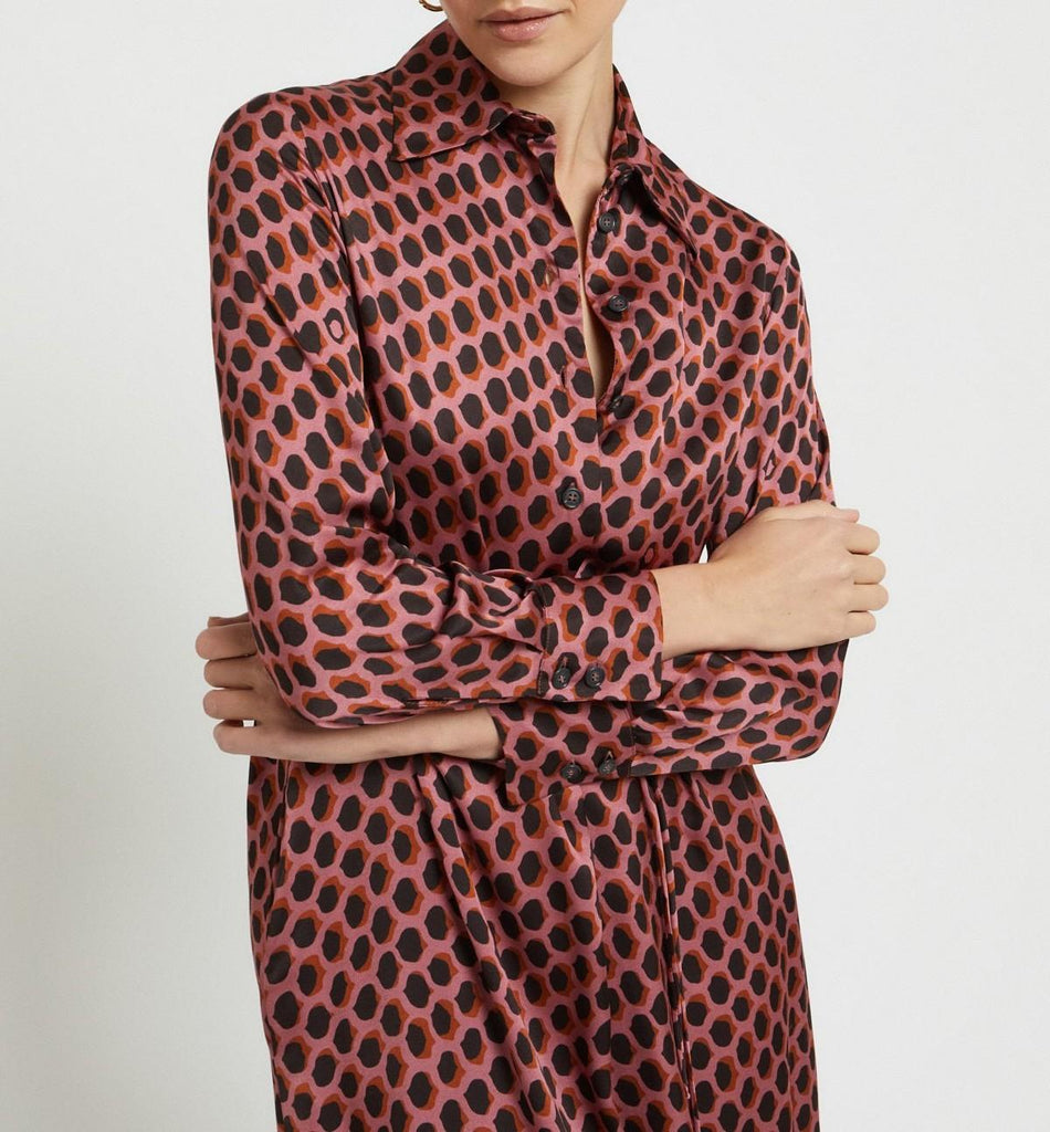 Abito lungo con scollo polo Mouve Wood DA5295 MOUVE WOOD OTTO D'AME 