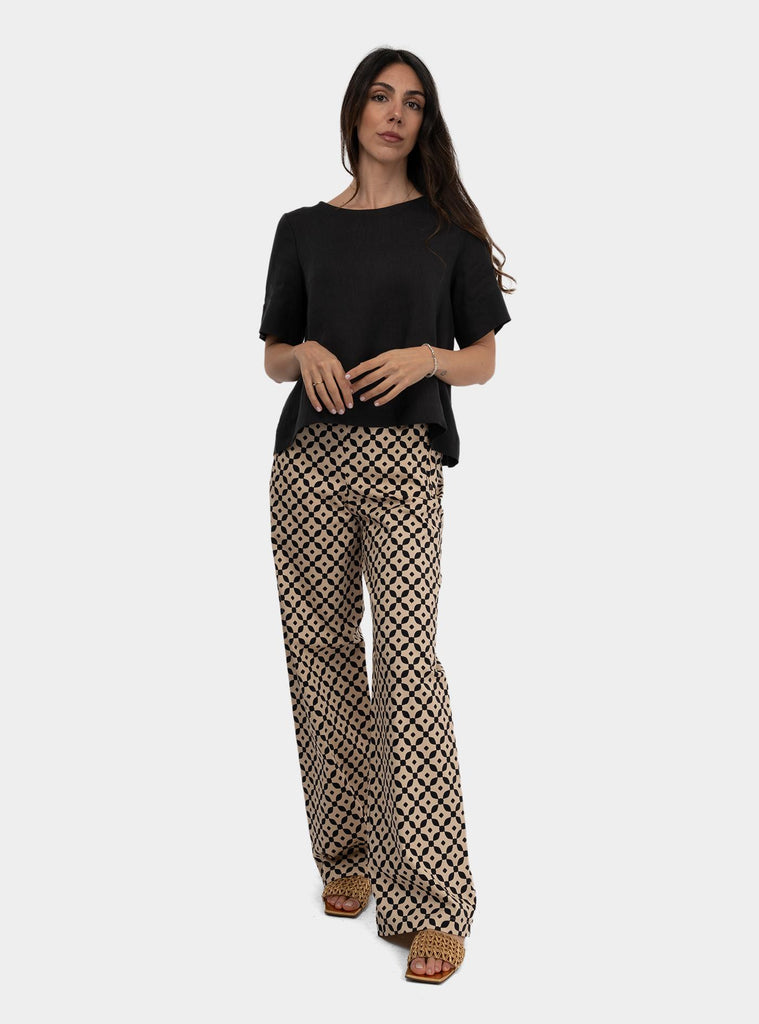 Pantalone bojan lungo fantasia Beige SS25210T00K PRAIA NIU 