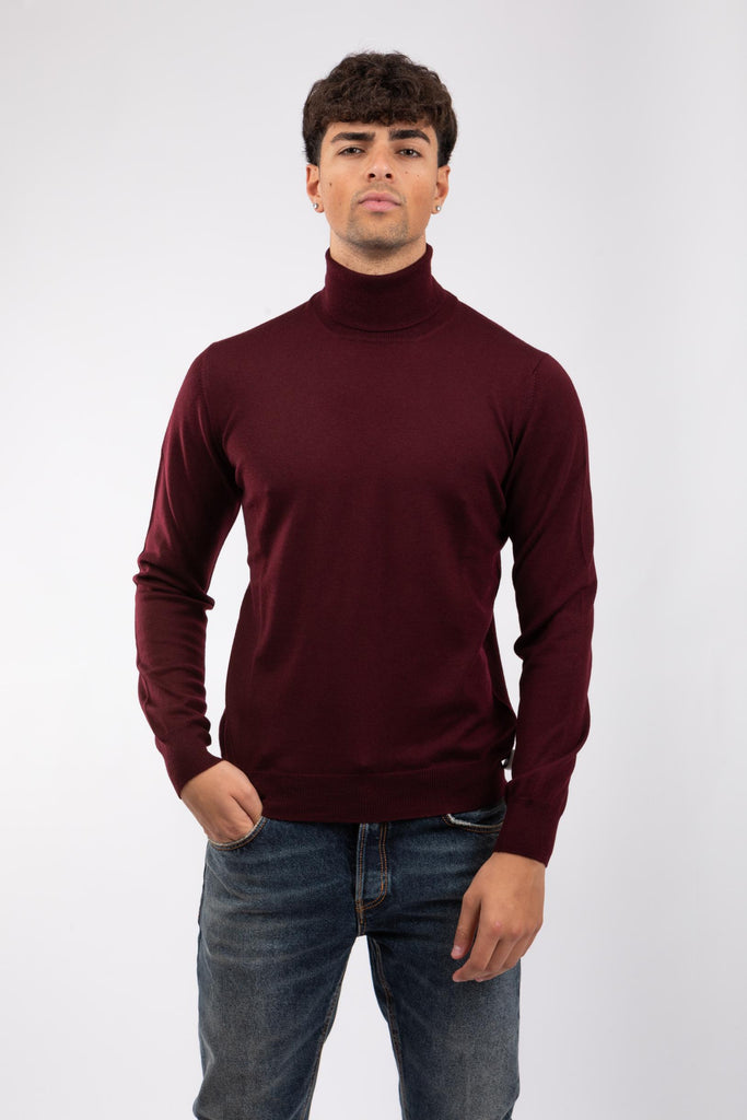 Maglia uomo a collo alto Bordeaux 55157/14290 291 GRAN SASSO 