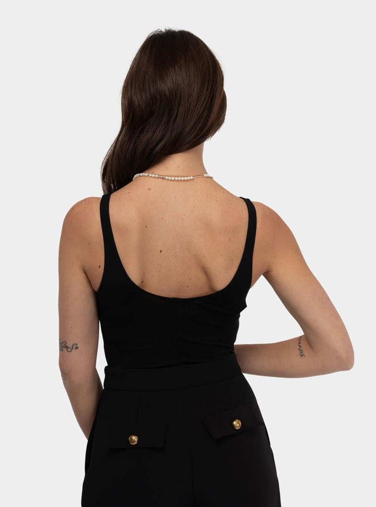 Body in jersey con dettagli gioiello Nero BO03552E2 110NERO ELISABETTA FRANCHI 