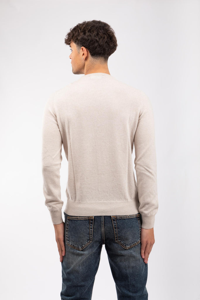 Maglia uomo cashmere Ecru 55167/15590 113 GRAN SASSO 