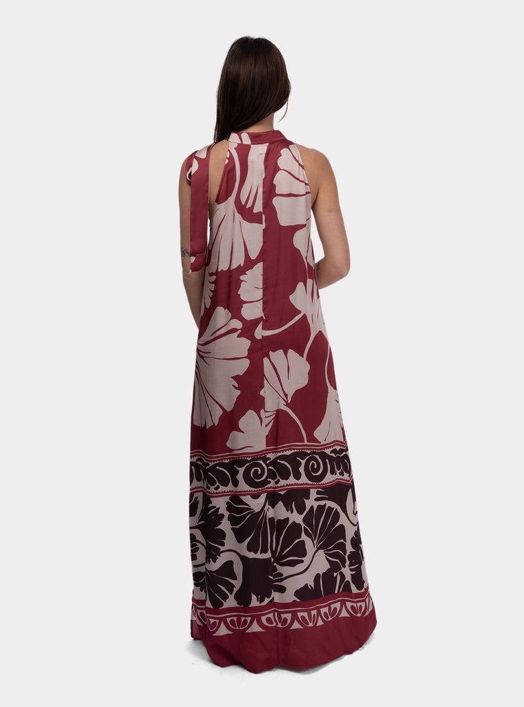 Abito lungo all'americana con fiocco FF0074 459 1ONE 