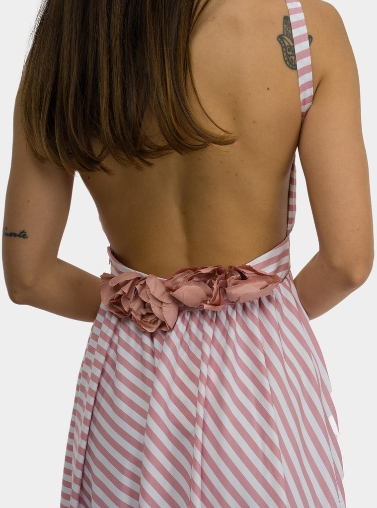 Abito Caspian pink stripe MSS5CASPIAN PINK STRIPE MADAME SHOUSHOU 