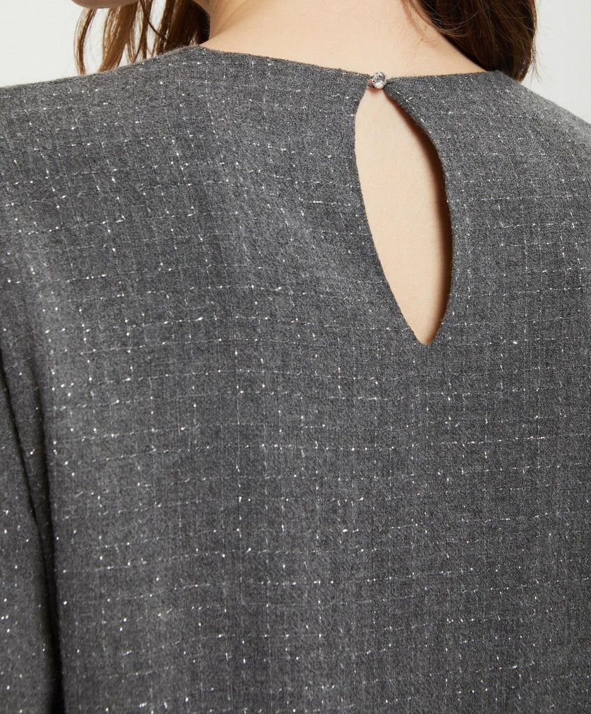 Blusa fluida grigio DC5199 VAR,UNICA OTTO D'AME 