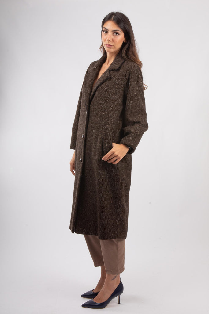 Cappotto in lana Marrone 521SD35072 02 ALESSIA SANTI 