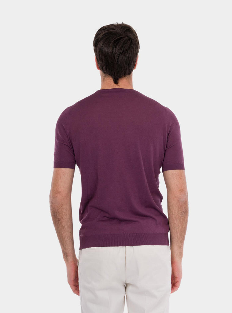 T-shirt in seta prugna 43112/23503 780 GRAN SASSO 