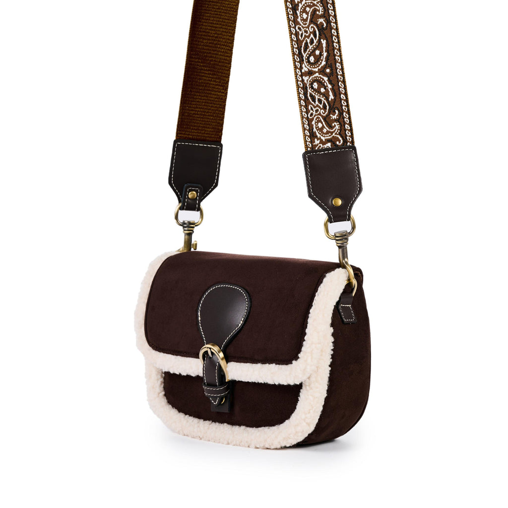 Borsa a tracolla in eco-suede AGNES SUEDE B01 VIAMAILBAG 