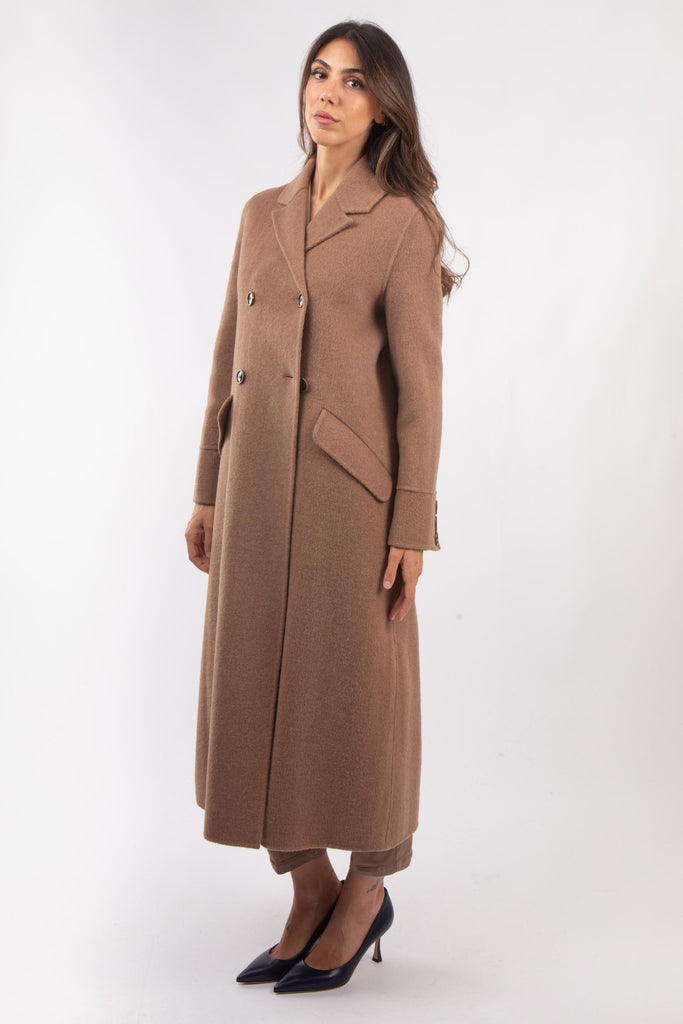 Cappotto in panno di lana e seta 521SD35059 S2332 ALESSIA SANTI 