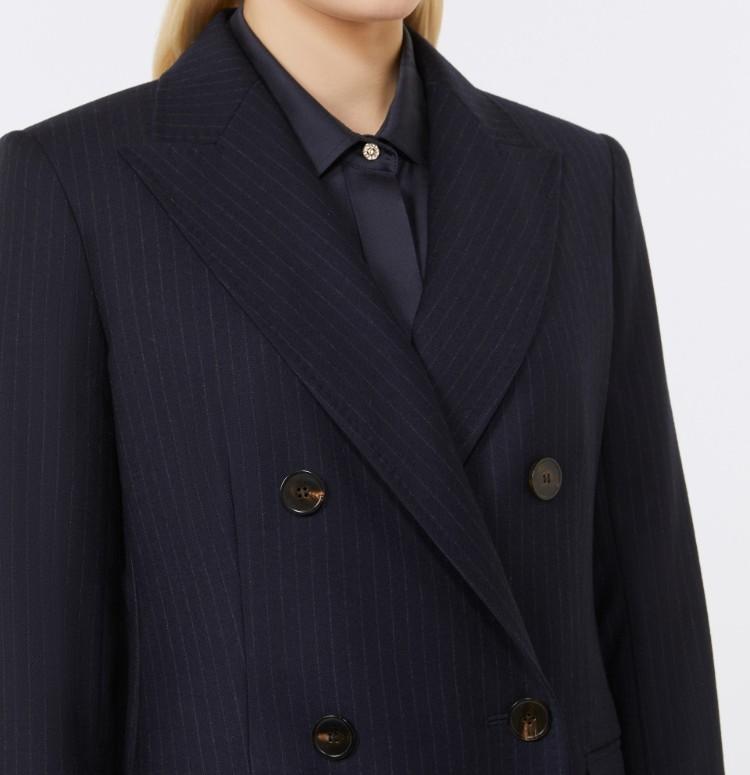 Blazer doppiopetta in flanella Blu PUCCI 013 MAX MARA STUDIO 