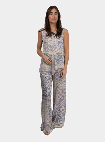 Pantalone lungo fantasia Multicolor 511SD25059 BURRO CENERE ALESSIA SANTI 