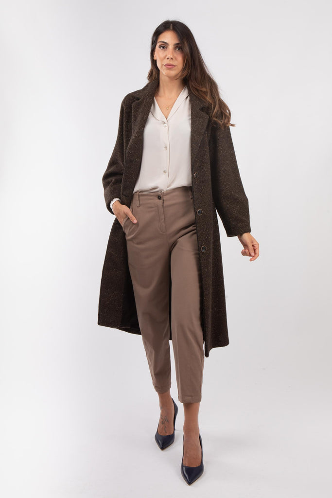 Cappotto in lana Marrone 521SD35072 02 ALESSIA SANTI 