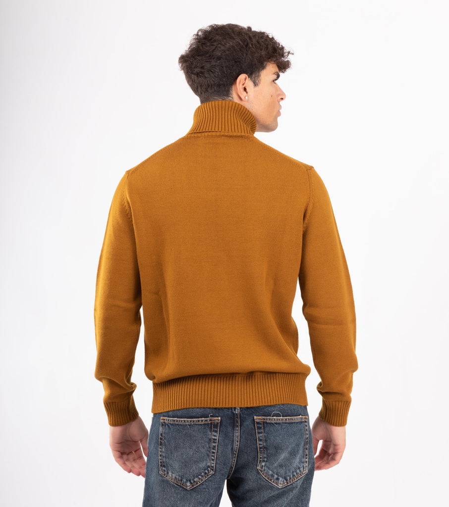 Maglione a collo alto in lana Mostarda 2561091 6062 ALTEA 