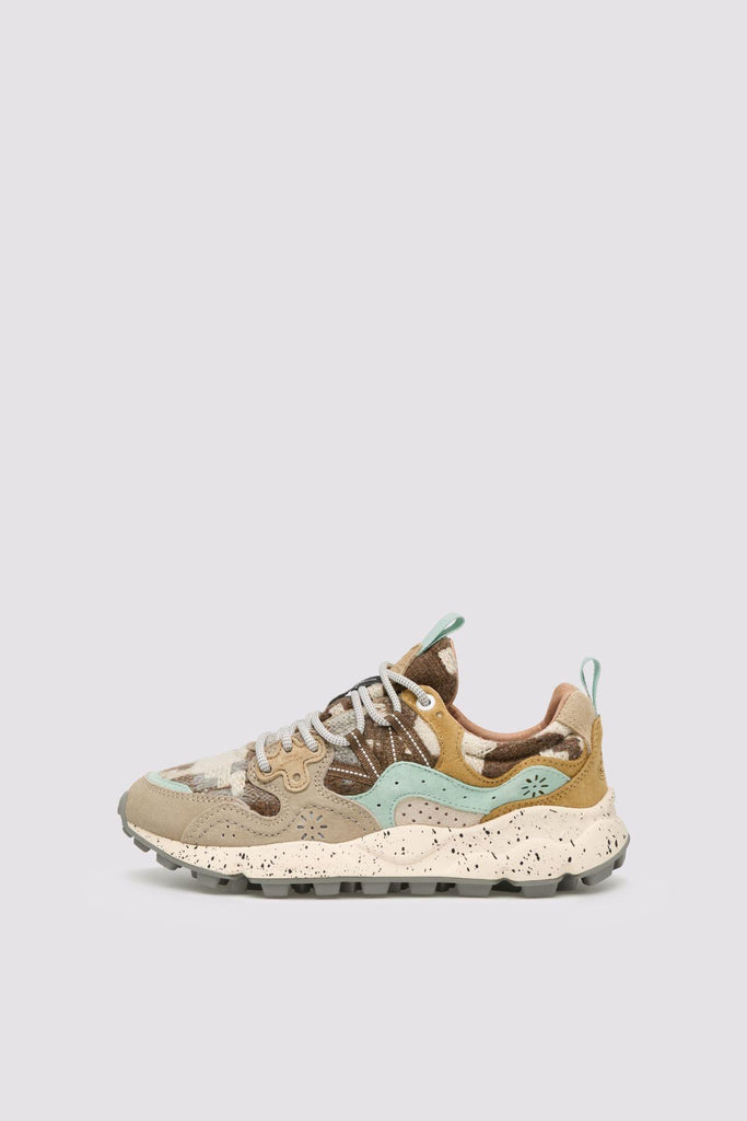 Sneaker yamano 3 woman in suede e tessuto tortora 2017817-47 2D79 FLOWER MOUNTAIN 