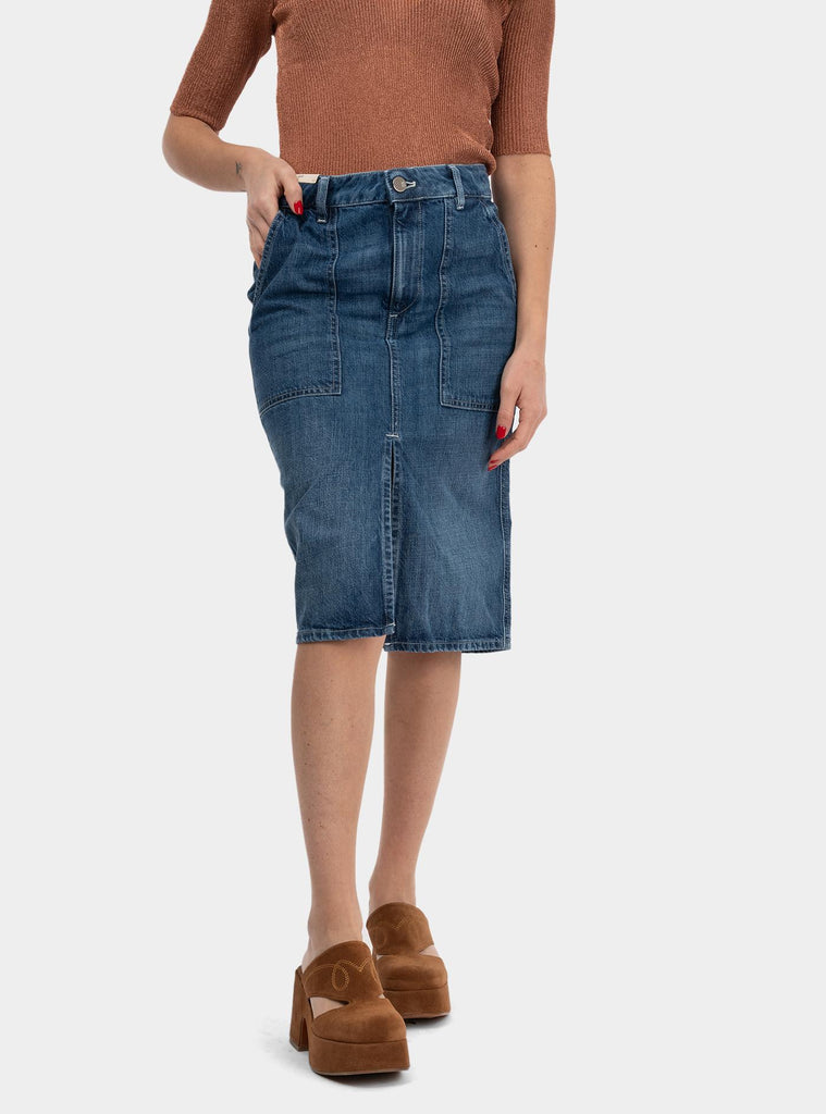 Gonna di jeans con spacco Denim GPCMZ0OA5070 MI02 PT PANTALONI TORINO 