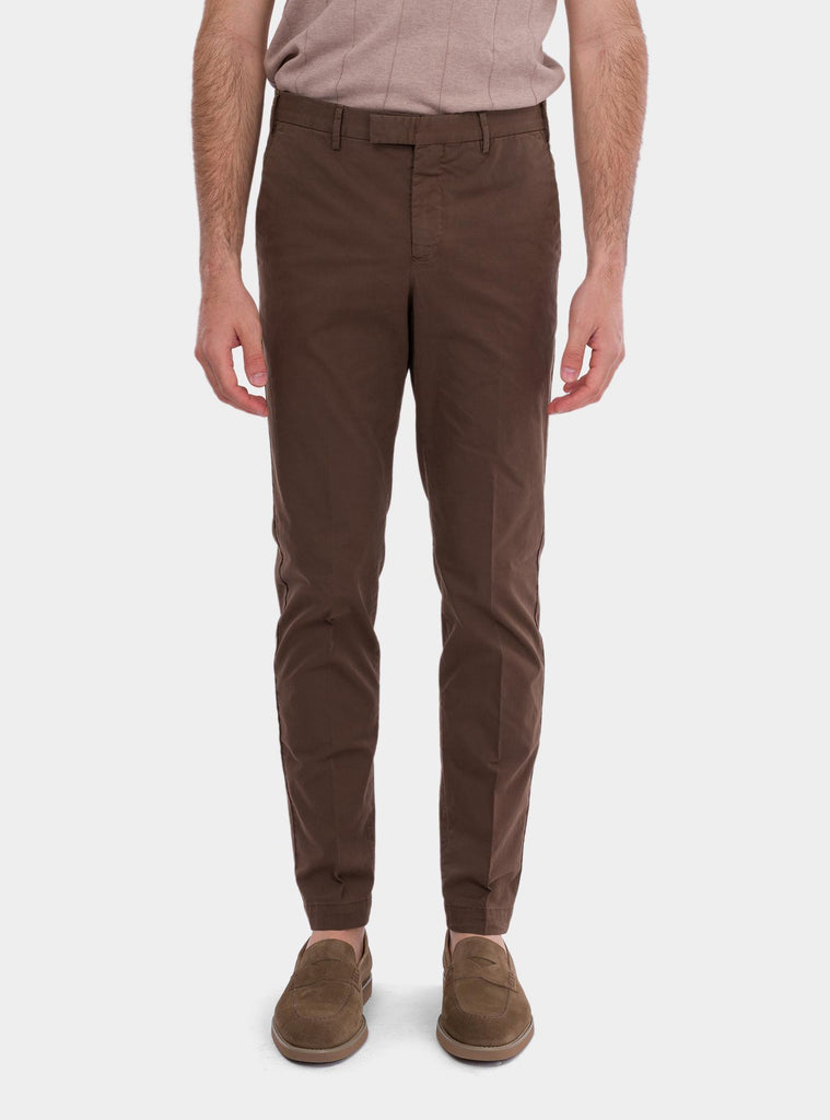 Pantaloni Master in gabardina stretch marrone ATMAZ00CL1GL04 Y174 PT PANTALONI TORINO 