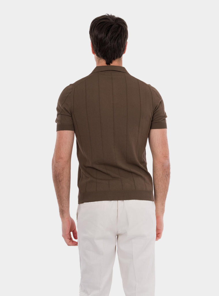 Polo uomo a mezza maniche marrone 57191/20660 146 GRAN SASSO 