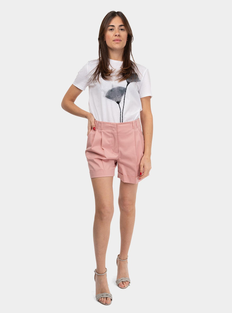 Short in gabardina di cotone Rosa BERGEN 022 MAX MARA 