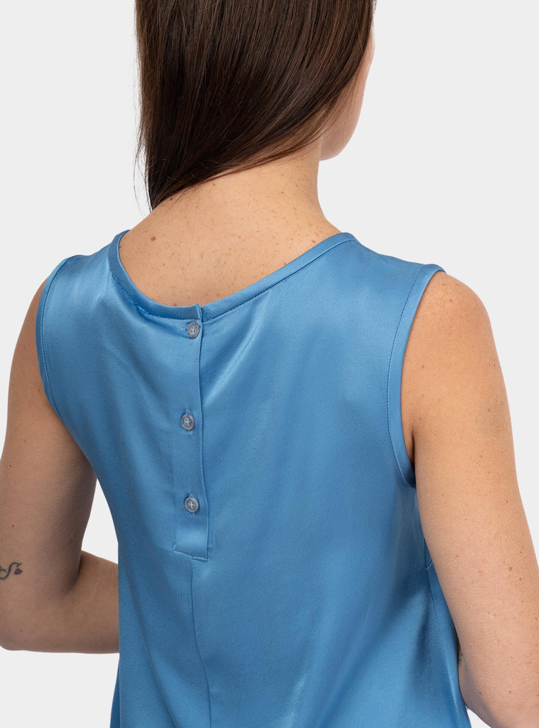 Canotta in viscosa Azzurro DT9145-1 AZZURRO OTTO D'AME 