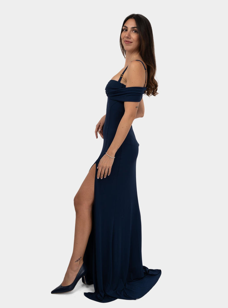 Abito Red Carpet in jersey crêpe con corsetto Oltremare ABR0851E2V800 DC8OLTREMARE ELISABETTA FRANCHI 