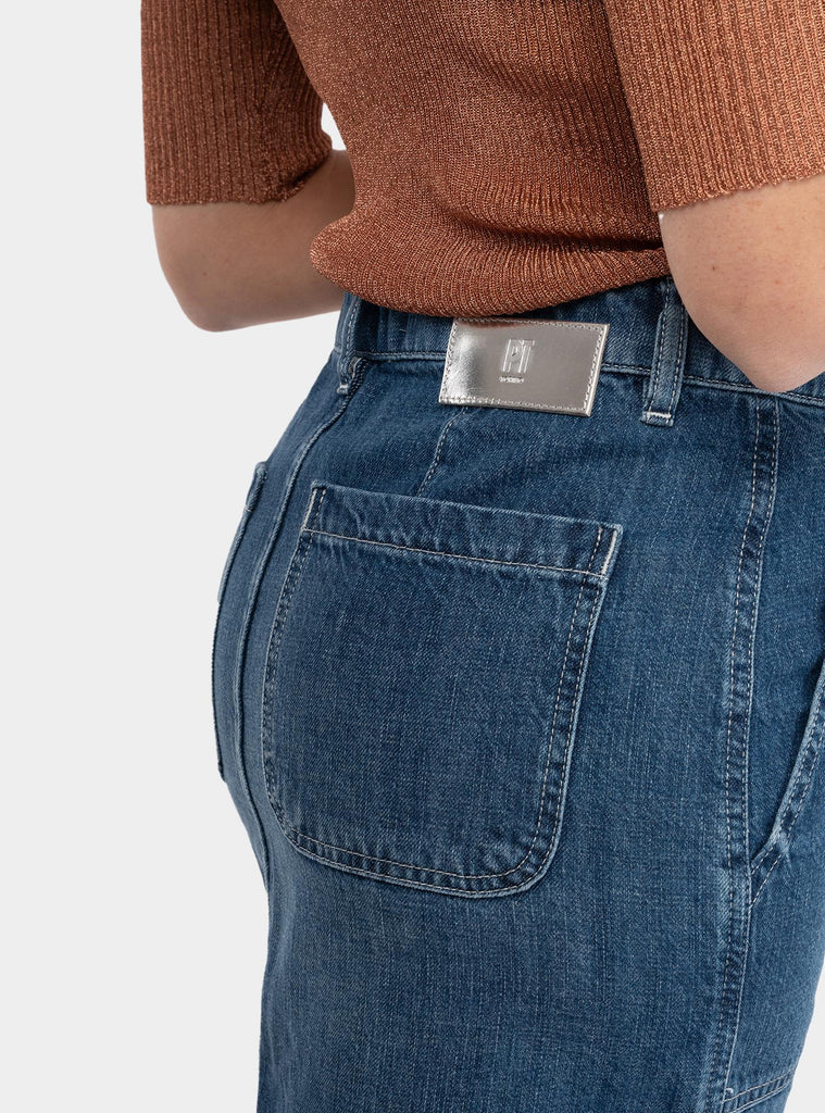 Gonna di jeans con spacco Denim GPCMZ0OA5070 MI02 PT PANTALONI TORINO 