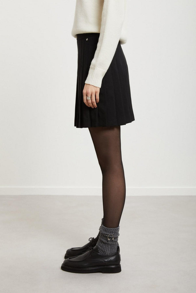 Gonna corta a pieghe Nero DN6246 NERO OTTO D'AME 