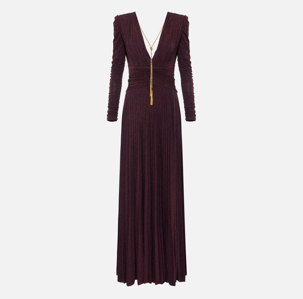 Abito Red Carpet in jersey lurex Merlot ABR4057E2EA4 EA4 ELISABETTA FRANCHI 
