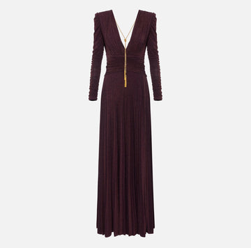 Abito Red Carpet in jersey lurex Merlot ABR4057E2EA4 EA4 ELISABETTA FRANCHI 