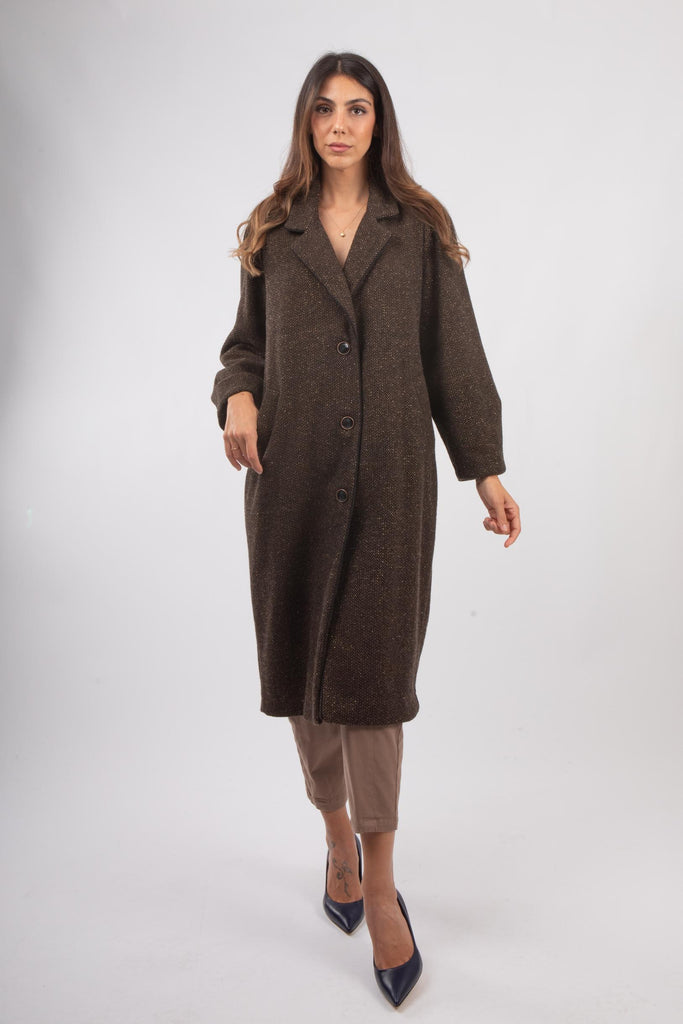 Cappotto in lana Marrone 521SD35072 02 ALESSIA SANTI 