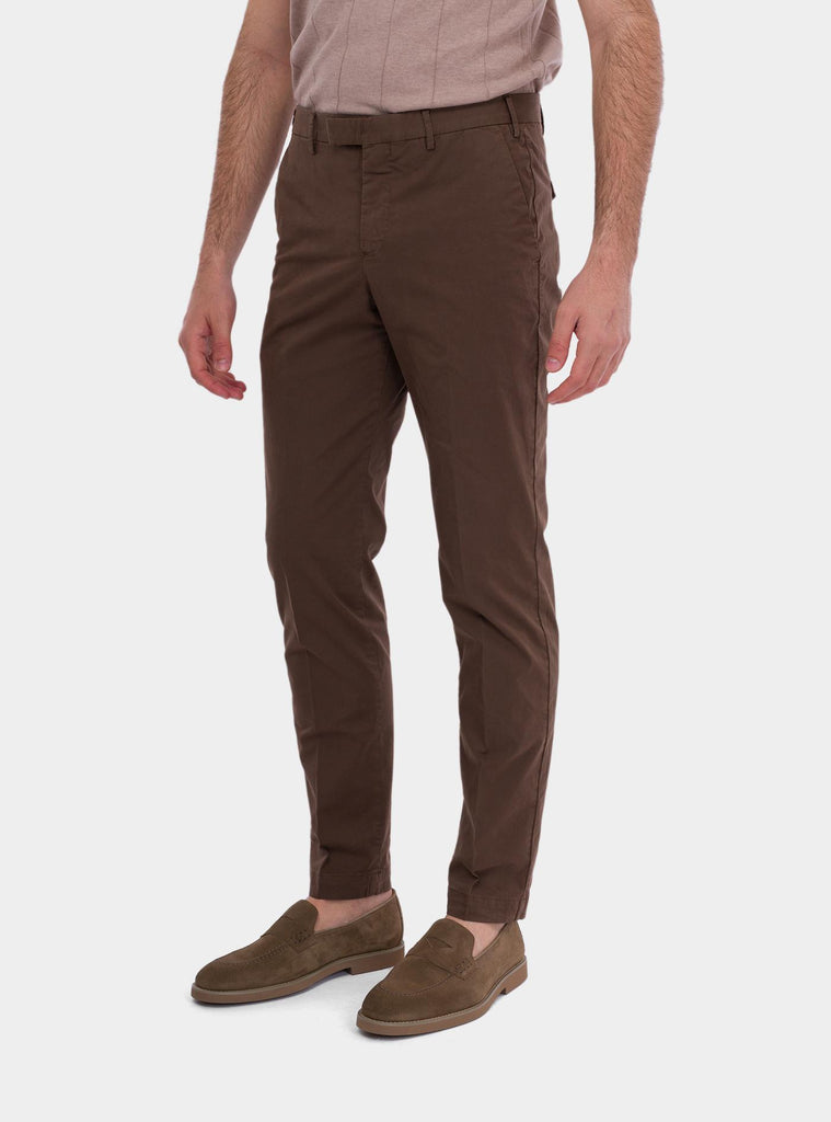 Pantaloni Master in gabardina stretch marrone ATMAZ00CL1GL04 Y174 PT PANTALONI TORINO 