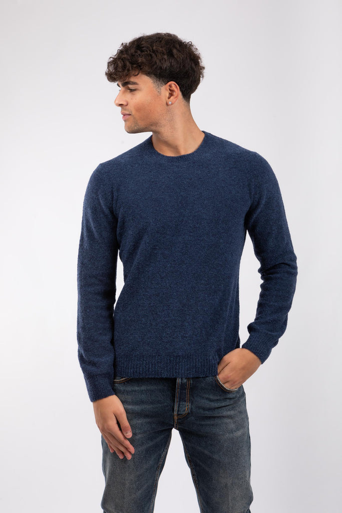 Maglia uomo girocollo blu 57167/24001 580 GRAN SASSO 