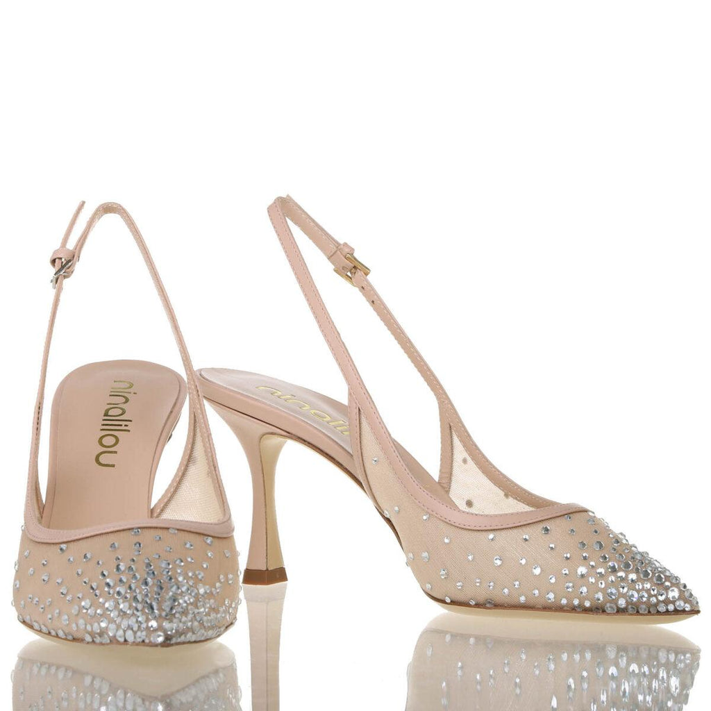 Décolleté slingback con strass Nude 35122 8M7/4 SHEEL NINALILOU 