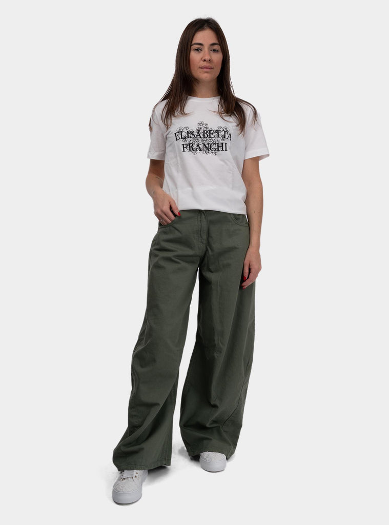 Pantalone donna Iride ballon  Verde IRIDE-4 J030 GOD SAVE DENIM 