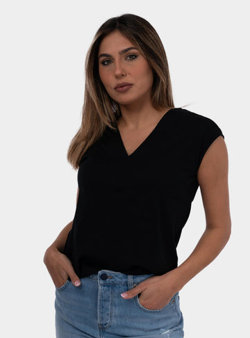 Maglia scollo a V nero 60246/80566 099 GRAN SASSO 