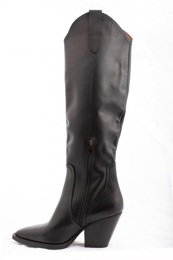 Stivali texani in vitello Nero<BR/> TX9 NERO CURIOSITE 