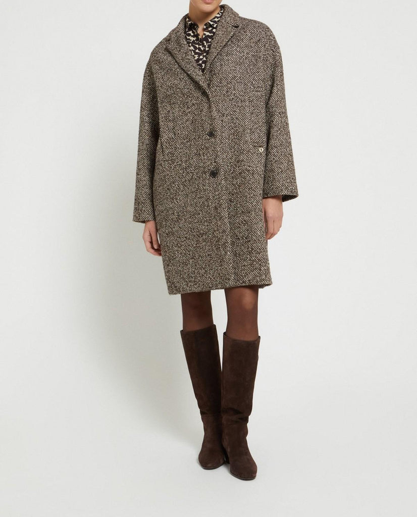 Cappotto midi melange DJ0063 VAR UNICA OTTO D'AME 