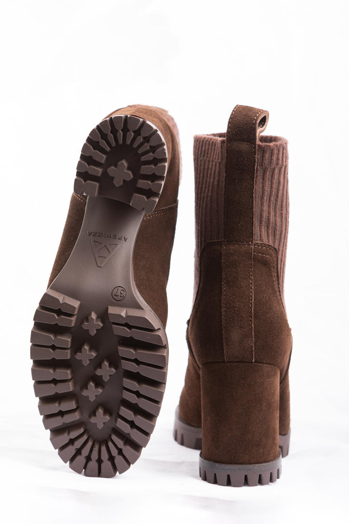 Stivaletto Enrica Testa di Moro F5EVERY03/SUE DARK BROWN APEPAZZA 