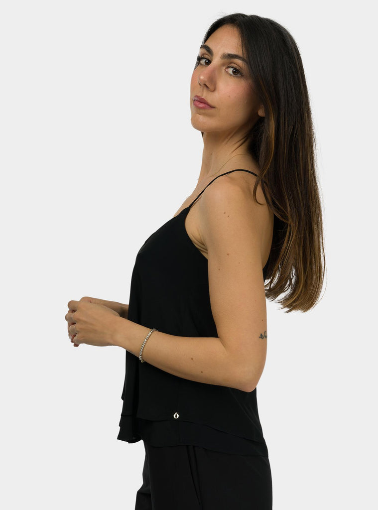 Top in misto seta Nero DT9144 NERO OTTO D'AME 