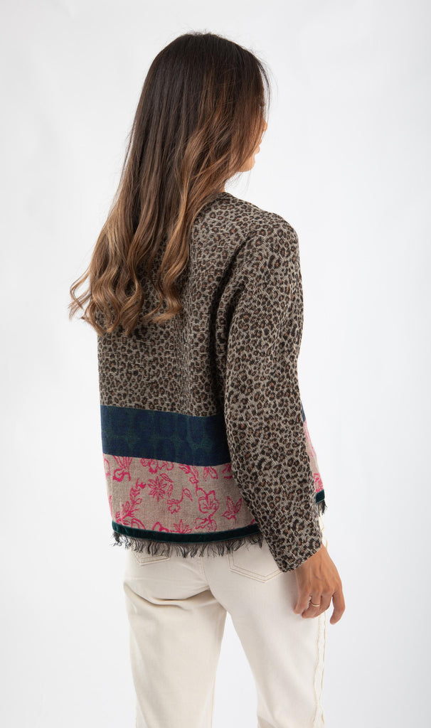 Giacca in misto lana e alpaca jacquard 521SD35039 05 ALESSIA SANTI 