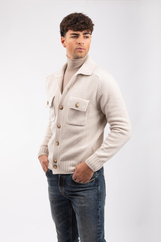 Giubbino uomo in maglia Crema 13109/25079 054 GRAN SASSO 