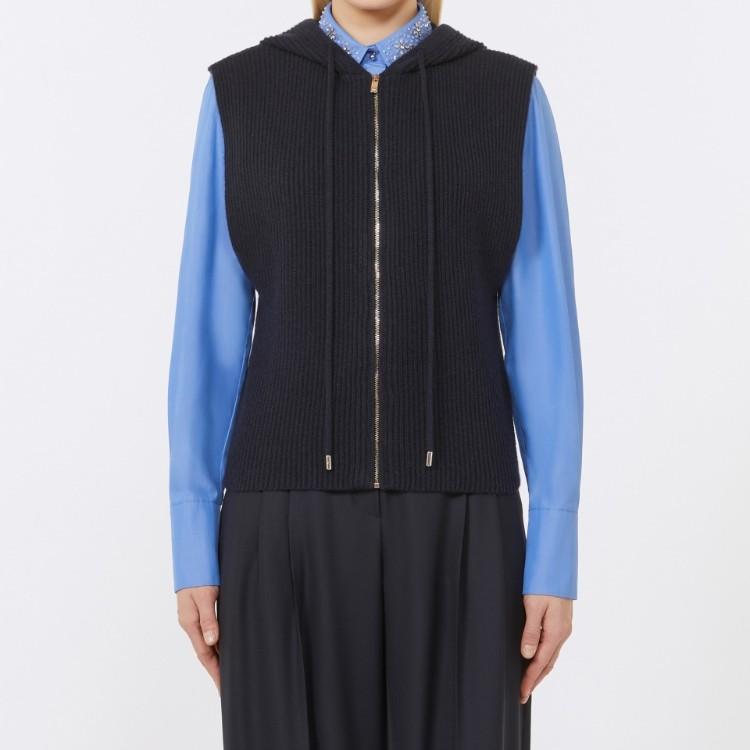 Gilet con cappuccio in lana e cachemire MESCAL 008 MAX MARA STUDIO 