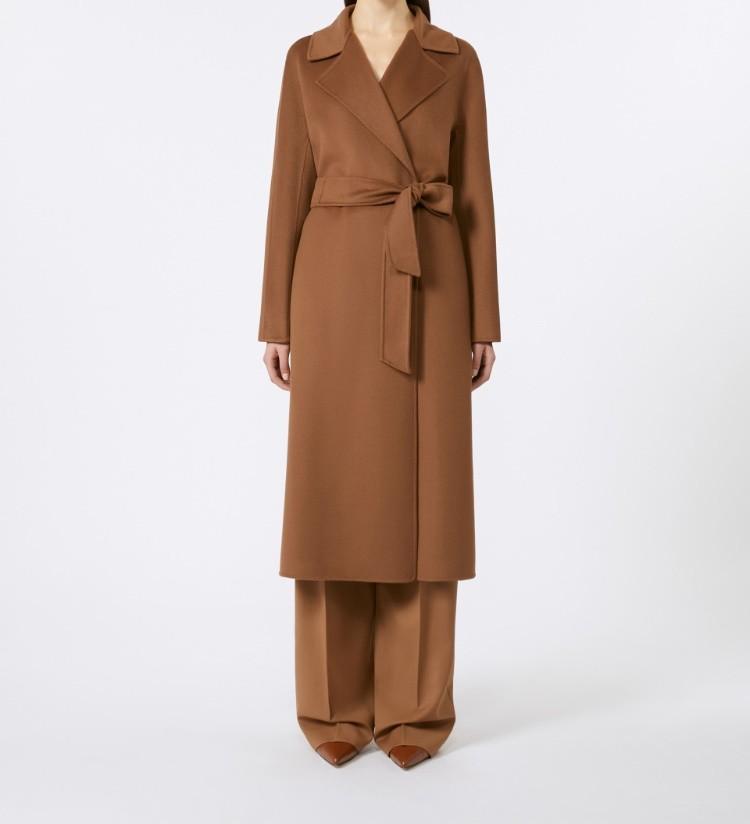 Cappotto in lana cachemire e seta Nocciola CLES 058 MAX MARA STUDIO 