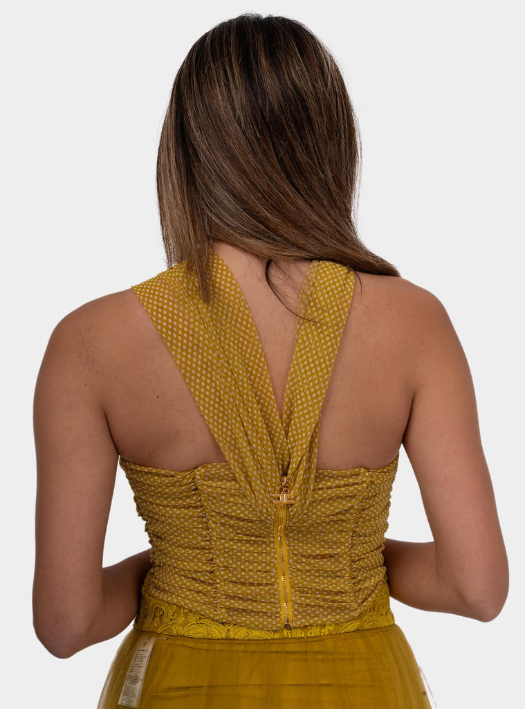 Top donna in tulle con stampa pois Curry TO03452E2 DK5CURRY/BURRO ELISABETTA FRANCHI 