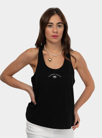 Canotta in jersey con logo Nero CN00251E2 110 NERO ELISABETTA FRANCHI 