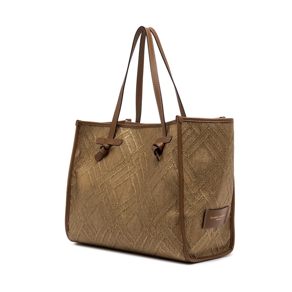 Borsa in tessuto e pelle Marcella bronzo BS 6850 CAPRI BRONZO GIANNI CHIARINI 