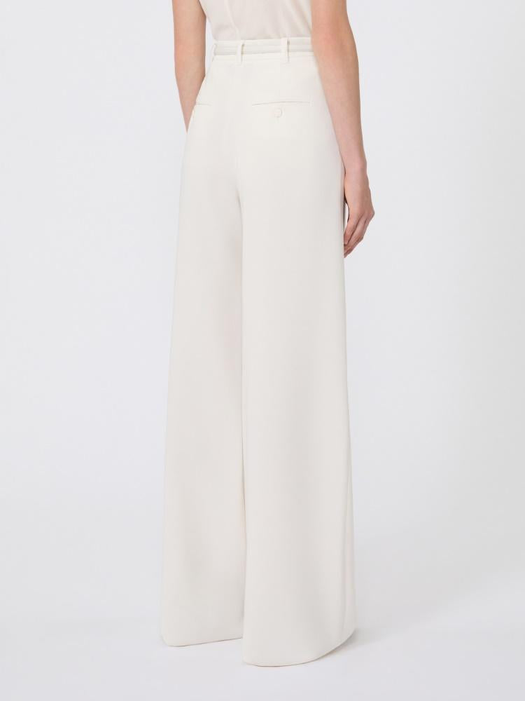 Pantalone in cady largo Bianco Avorio JEZ 017 MAX MARA STUDIO 