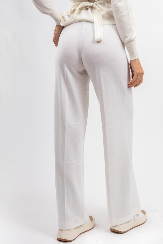 Pantalone palazzo rasato Bianco 57272/14272 001 GRAN SASSO 