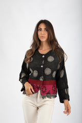 Giacca in misto lana e alpaca jacquard